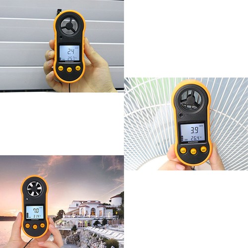 Digital Anemometer Handheld Wind Speed Air Flow Meter Gauge Wind Tester LCD UK - Picture 4 of 12