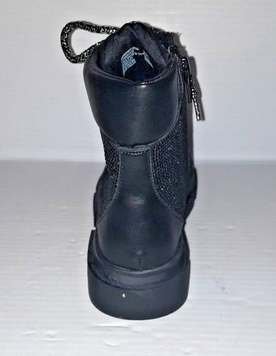 Wonder Nation Big Girl's Rhinestone Hiker Black Boots Size 1 NEW - Picture 6 of 7