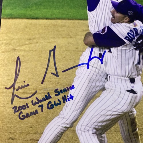 luis gonzalez autographed Picture “2001 Ws Game 7 Gw Hit” - Picture 2 of 2