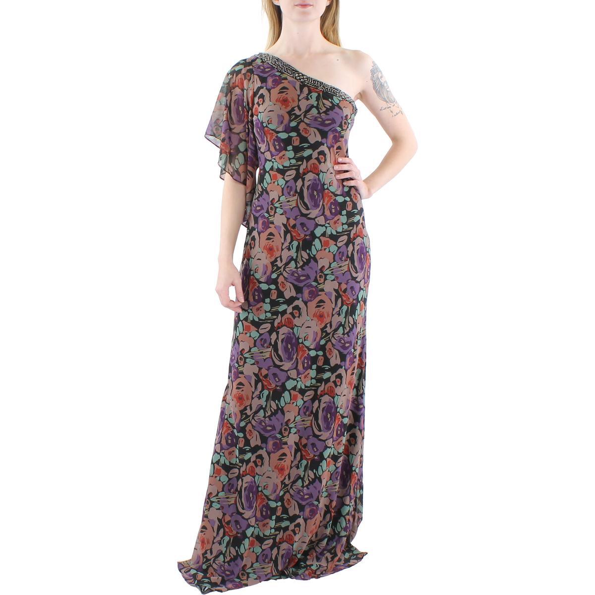 Lauren Ralph Lauren Женское длинное вечернее платье с черными украшениями 2 BHFO 2412