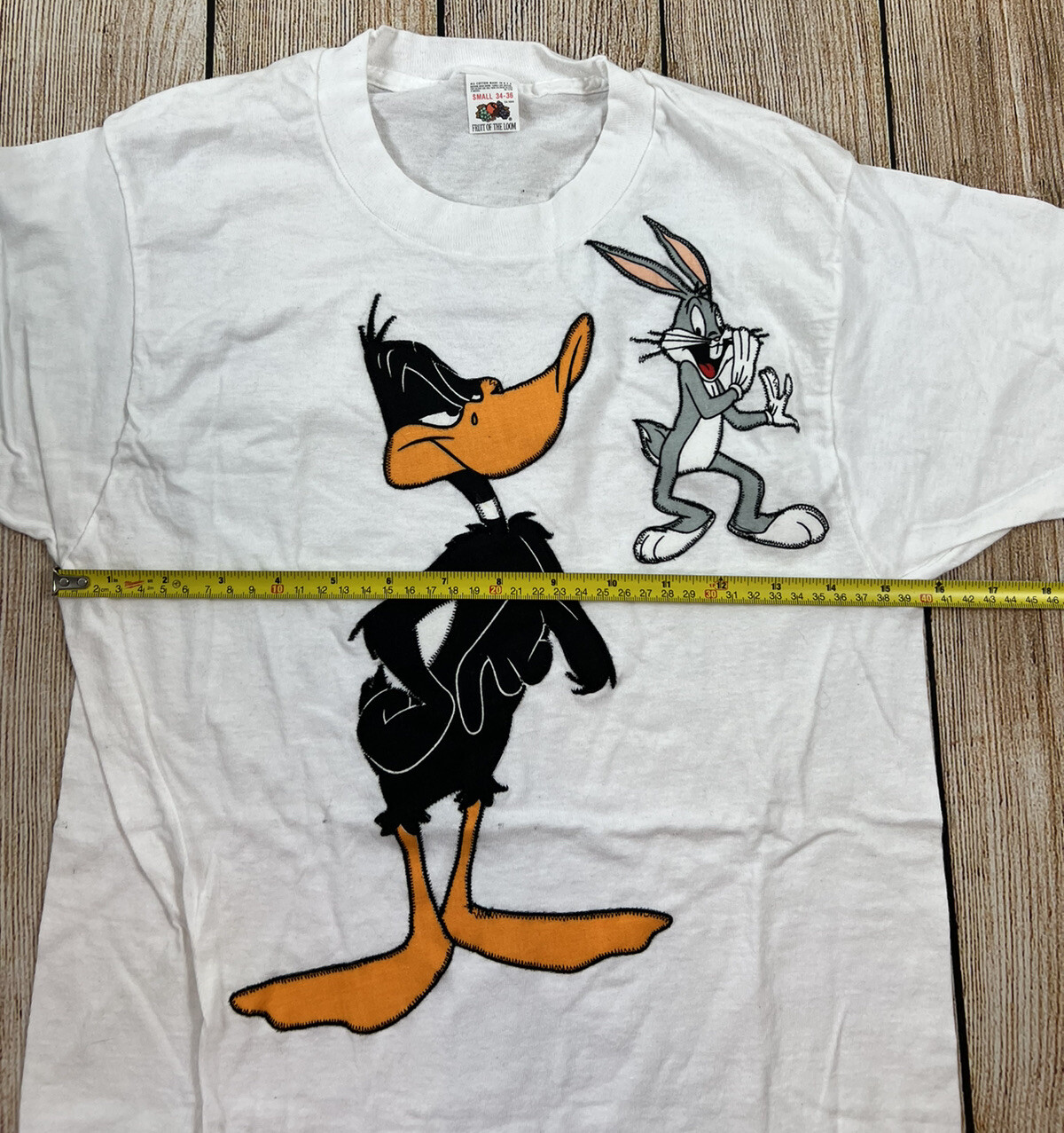 Vintage 90s Looney Tunes Daffy Duck & Bugs Bunny T Shirt White Size Small |  eBay