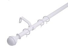 19 mm Extendable Metal Curtain Poles Black & Silver Colours Beautiful Designs