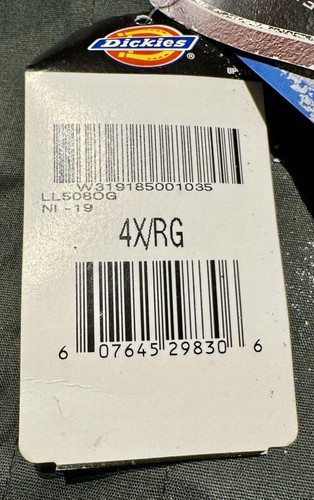 Camisa Industrial Dickies Nueva Con Etiquetas Hombres Larga SlV Verde 4XL Regular VISA LIBERACIÓN DE MANCHAS - Imagen 5 de 6