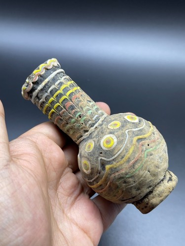 MUSEUM QUALITY PHOENICIAN GLASS COLORED BOTTLE CIRCA 1000-700 BC - 第 5/8 張圖片