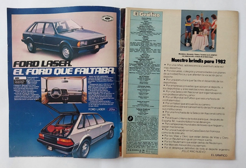 Lotto 5 riviste vintage 1981 Diego Maradona Boca Juniors El Grafico Argentina - Foto 6 di 16