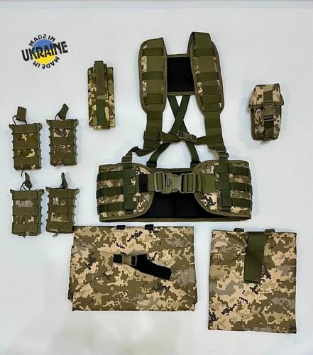 Full Set Army Tactical Combat Battle - MOLLE Padded Waist Belt UA MM-14 Pixel - Bild 1 von 16