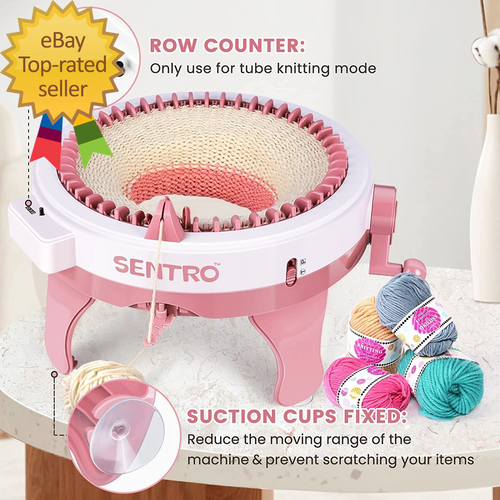 Máquina de tejer de 48 agujas con contador de filas máquina de tejer inteligente Wea - Imagen 4 de 7