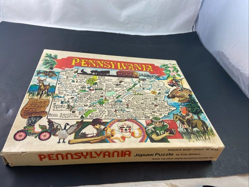 VTG 1978 Pennsylvania Puzzle Great American Puzzle Factory 550+ Pc Katy Winters - Picture 11 of 13