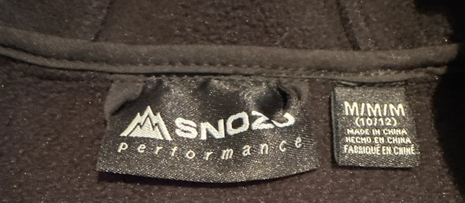 Snozu Performace Kid's Zip Up Softshell Jacket With Hood Black Size 10/12 - Image 3 of 4