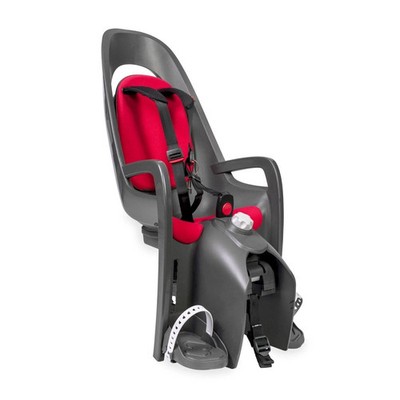 Hamax Kindersitz Caress Befestigung Gepäckträger Fahrrad Transport grau/rot
