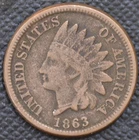 1863 F-VF  Indian Head Cent