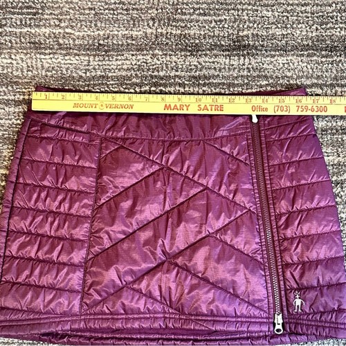 Falda Smartwool Púrpura Acolchada Nylon Talla Mediana Lana Merino Forrada Gorpcore - Imagen 10 de 12