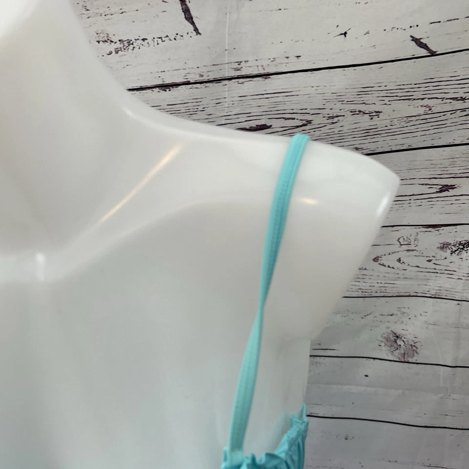 Tankini Moontide moldeado bandeau con volantes nuevo con etiquetas huevo de pato talla 10 traje de baño bikini Foto 3 de 4