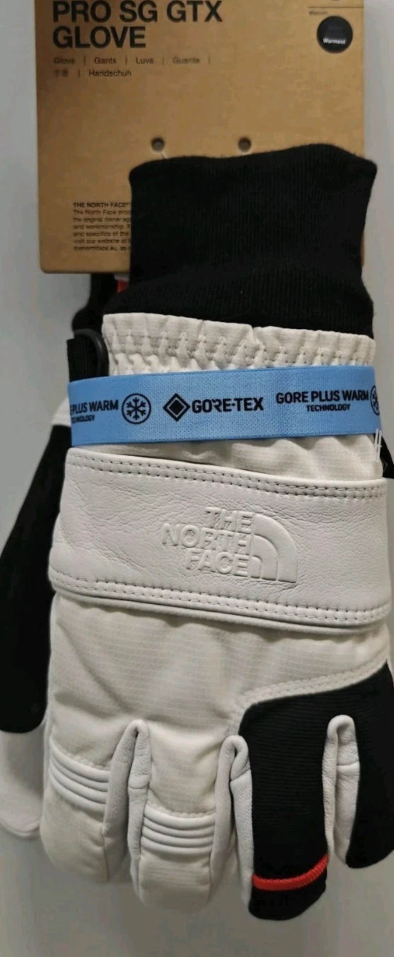 New THE NORTH FACE Women's Montana Pro Ski Gloves Size S Gardenia White Warmest