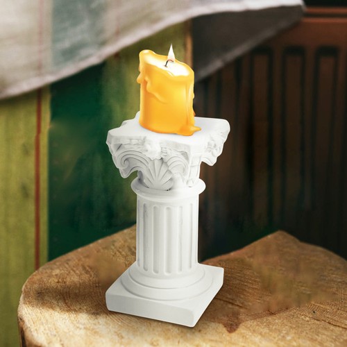 3pcs Resin Mini Roman Pillar Candle Holders Decorative Statue - Bild 9 von 12