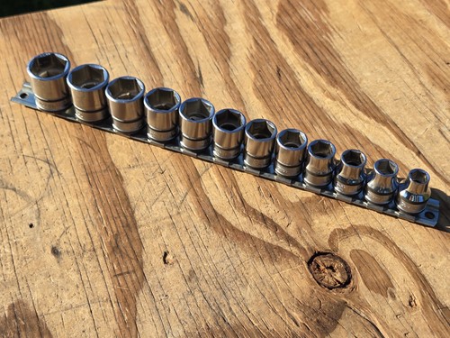 Snap-on 12 pc 3/8" Drive FSM Metric Shallow Socket Set 8-19mm 6pt Underline USA - Bild 2 von 13