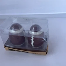 Game Day Football Season Super Bowl Party Ceramic Salt & Pepper Shakers Set NEW