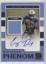 2017 Panini Donruss Rookie Phenom Jersey Auto /99 Corey Davis #RPJ-CD Auto RC