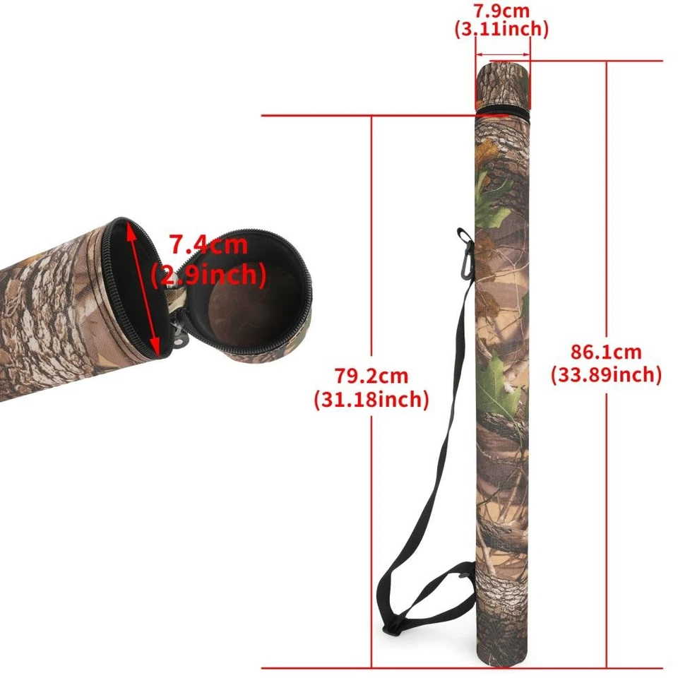 Archery Camo Arrow Quiver Waterproof Backpack Adjustable Shooting Bow Hunting - Image 3 of 4