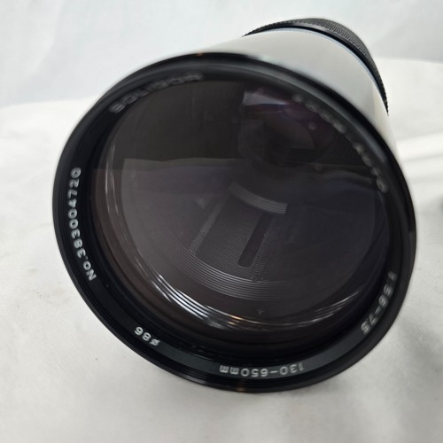 Soligor 130-650mm F5.6-7.5 Multicoated U/S Auto Zoom Lens OM No 383004720 + Case - Picture 17 of 24