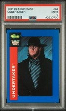 1991 Classic WWF #64 Undertaker Rookie RC PSA 9 Mint (NEW SLAB!) WWF, WWE