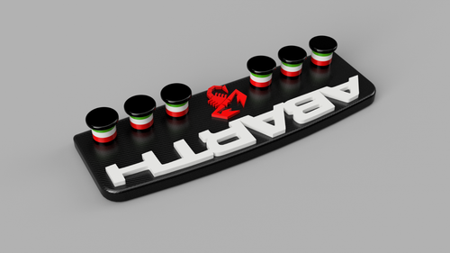 PORTACHIAVI DA PARETE ABARTH CON 6 OCCHIELLI – PERFETTO PER GARAGE O STANZA - Foto 3 di 6