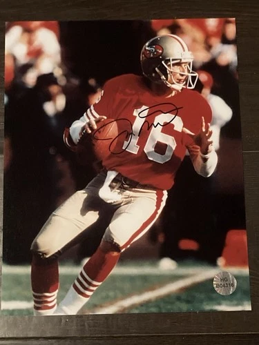 Joe Montana Autographed “Niners” Signed 8x10 Photo,  COA . HOF