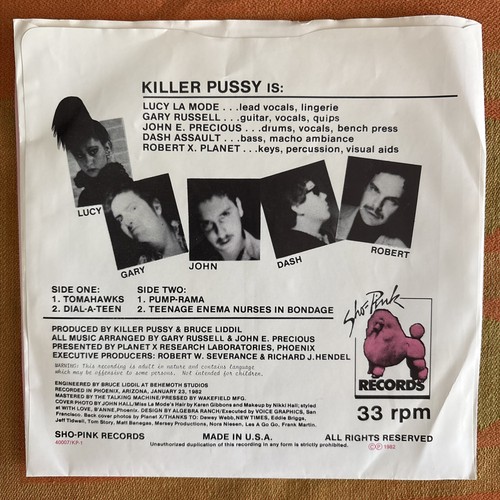 Killer Pussy Teenage Enema Nurses In Bondage OG US 45 7” Pic Picture Sleeve - Foto 2 di 6