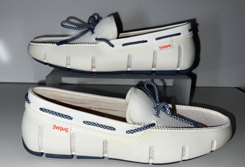SWIMS Braided Lace Loafer / Boat Water Shoe Water Orange/White Men's US Size 8 - Picture 6 of 16