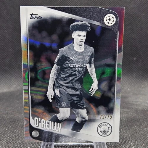 Nico O'Reilly 2025-26 Topps UEFA Club Competitions UCC Black and White /75 #155
