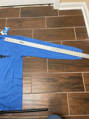 Vintage Crazy Shirts Hawaii Kilauea Blue Dyed Cotton Long Sleeve T-shirt XL NWT - Picture 10 of 10