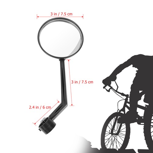 4pcs Moutain Bike Safety Convex Mirrors Rearview Mirrors 360°Rotating Handlebar - Picture 11 of 12