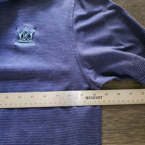 Polo de golf Peter Millar Kingsbarns para hombre pequeño azul algodón manga corta - Imagen 11 de 14