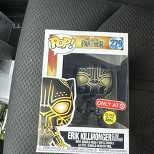 Funko Pop! Vinyl: Marvel - Erik Killmonger (Glow Panther) (Glow) - Target...