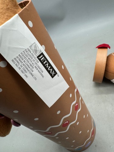 Jetmax Gingerbread Hombre Decorativo Navidad Contenedor Con Sombrero de Papá Noel 16" LEER - Imagen 8 de 10