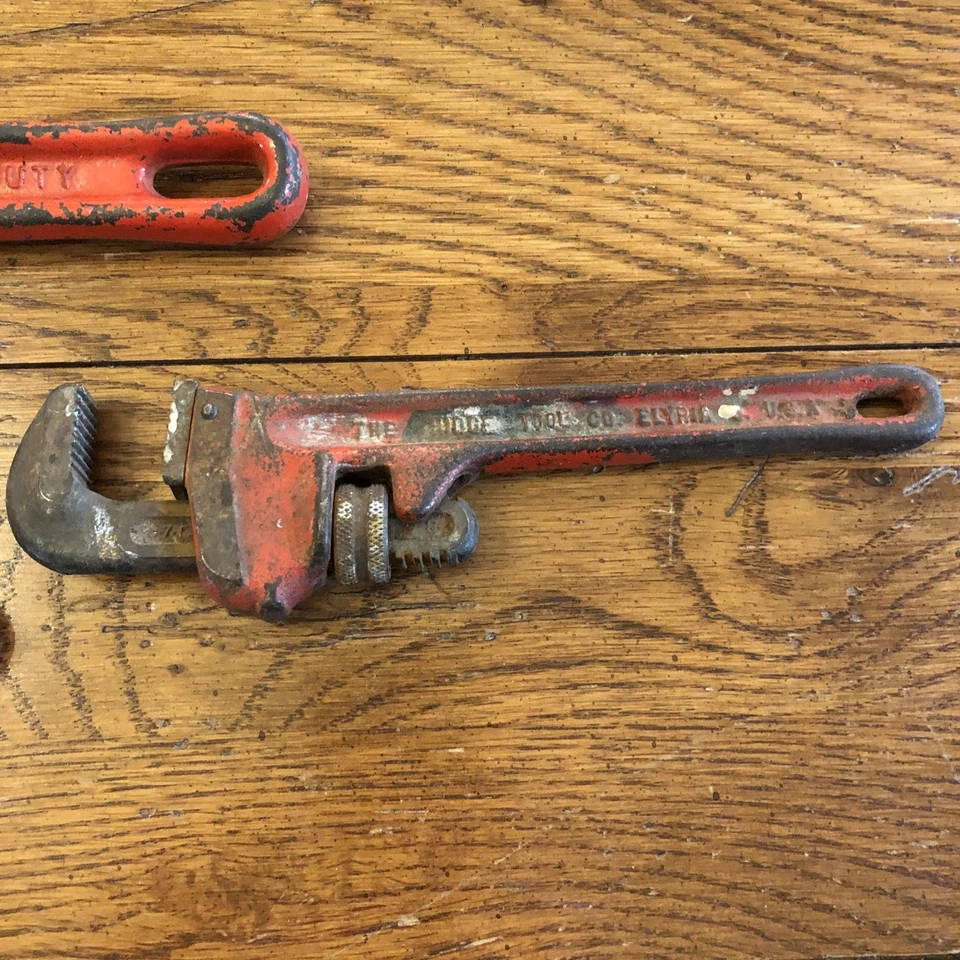 Lote de chaves de tubo vintage - 8", 10", 14", 24" Ridgid/Sears/Craftsman - Lote de 4 - Imagem 4 de 4