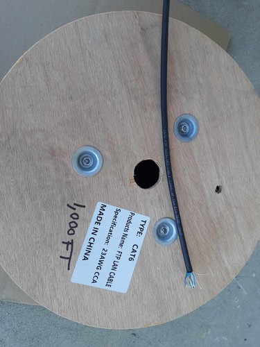 1000FT CAT6 FTP Shielded Indoor Network Ethernet Cable Bulk 23 AWG Black - Picture 2 of 4