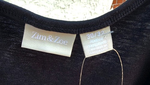 New 30W / 32W Zim & Zoe Cotton T-Shirt Dress Black Pockets Cuffed Short Sleeve - Picture 14 of 18