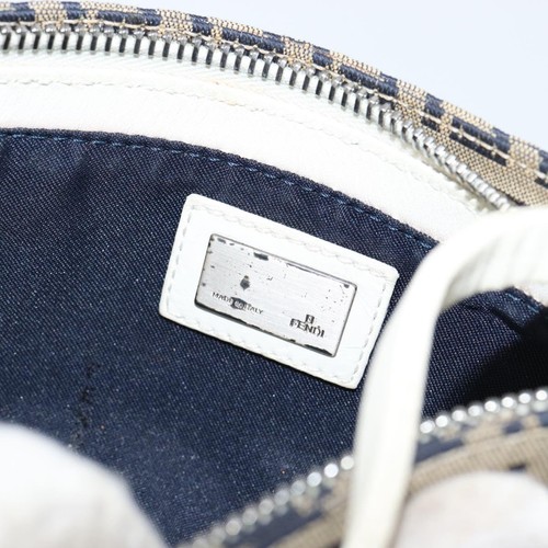 Fendi Pochette Shoulder Bag Zucchino Canvas Navy Canvas Clutche & Pouche Bag - Picture 6 of 21