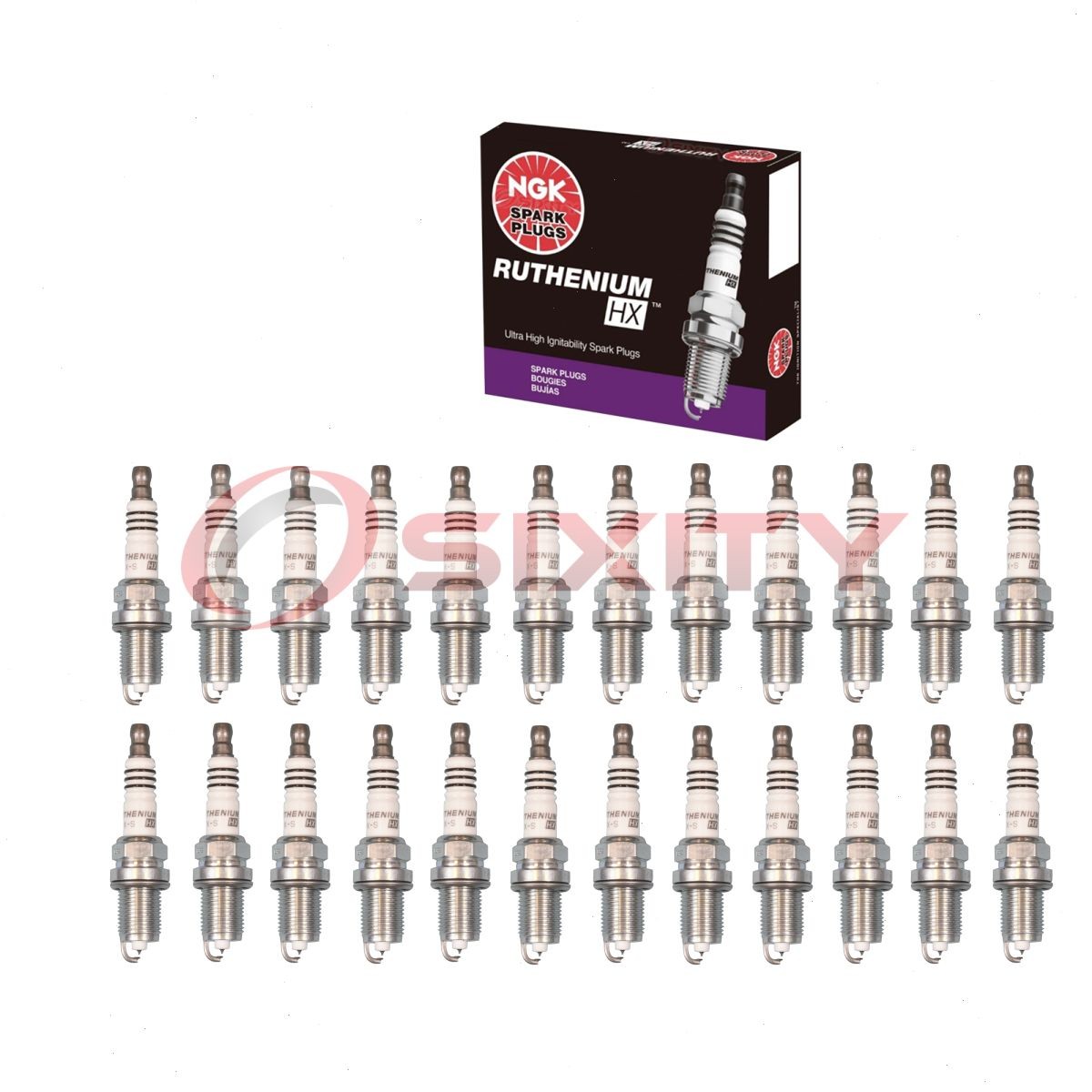 24 pcs NGK Ruthenium HX Spark Plugs for 2003-2014 Mercedes-Benz CL600 5.5L qy