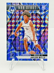 2024-25 Mosaic - Jaylen Wells NBA Debut Reactive Blue Mosaic (RC) #260
