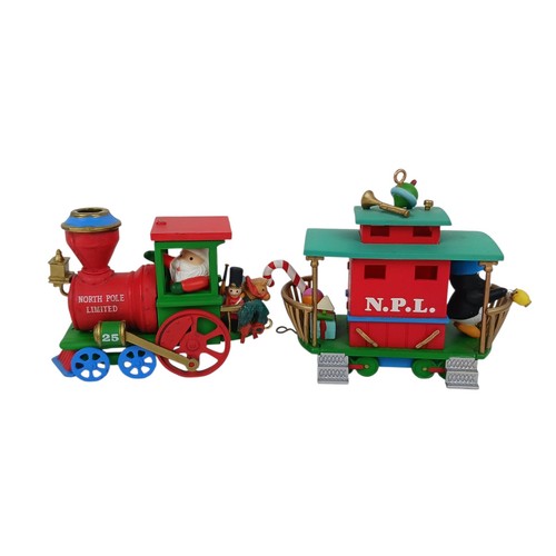 Vtg Carlton Cards Heirloom Collection Christmas Express Santa Train Ornaments - Picture 3 of 11