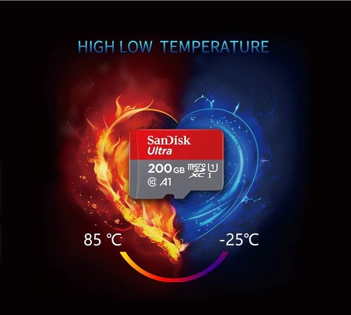 MicroSDXC Card SanDisk Ultra 200GB Premium Edition 90MB/s Class10 UHS-1 with SDX - Picture 4 of 6