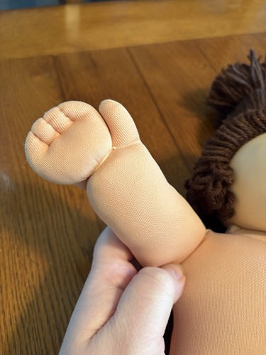 1980s Cabbage Patch Kid Brown Hair Brown Eyes Neon Green Ice Cream Dress IC2 - Picture 5 of 9
