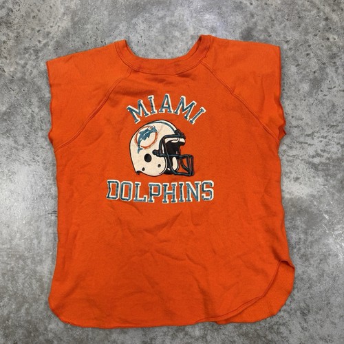 Vintage Miami Dolphins Sweatshirt mens Large 80s crewneck champion NFL Marino - Picture 1 of 9