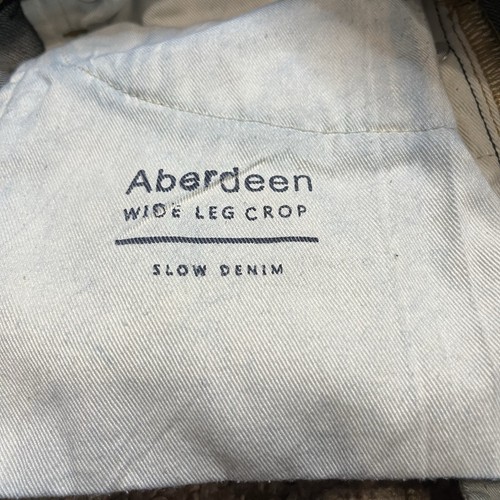Oliver Logan Aberdeen Jeans Damen 30x26 Denim Dark Wash Wide Leg Crop Raw Hem - Bild 5 von 13