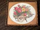 Dollhouse Wall Picture in Antique Gold Gilt Frame + Antique Scrap  — photo 6
