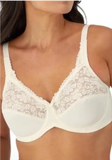 Lilyette White Underwire Full Coverage Women  s Bra Size: 38DDD