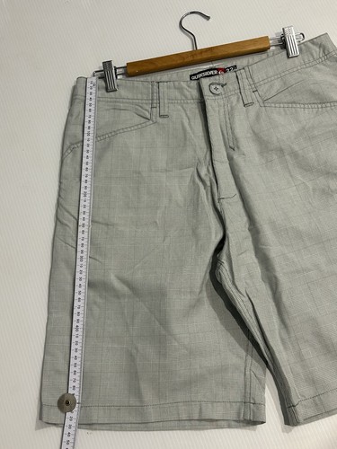Quiksilver Mens Size 32 Mid Rise Grey Checkered Casual Walk Shorts - Picture 7 of 8
