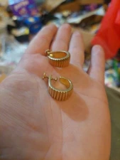 Gorgeous Hoop Earrings Gold Plated